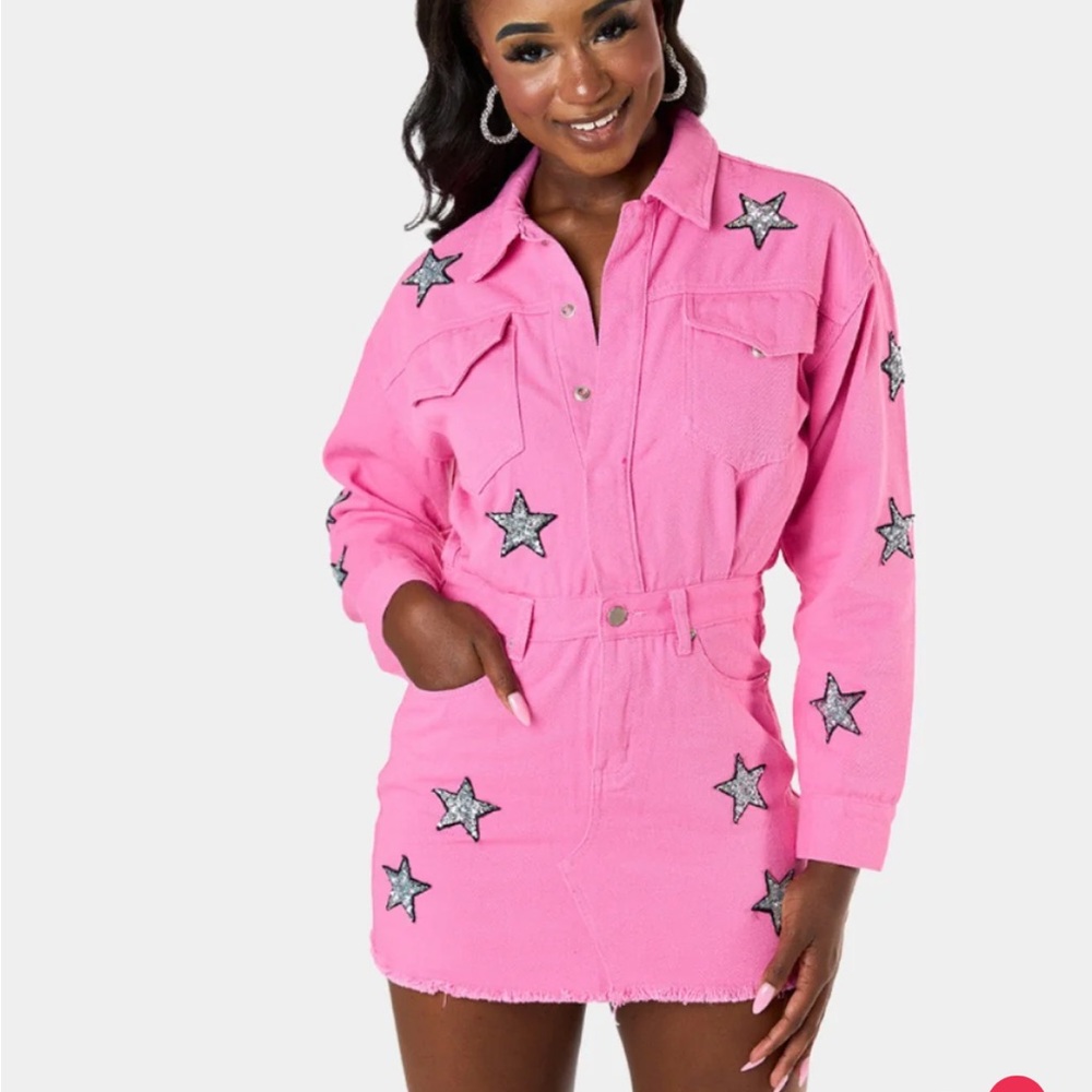 BuddyLove x RAELYNN pink Denim Dress